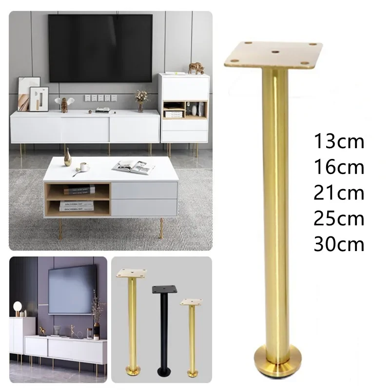 

4PCS Adjustable furniture legs Titanium gold Stainless Steel Cabinet Sofa Bed dining table leveling Feets Replacement parts