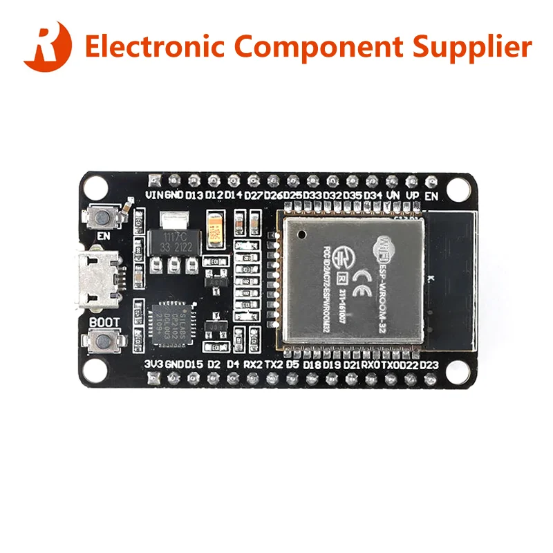 5pcs ESP ESP32 ESP-WROOM-32 WiFi Bluetooth-compatible Development Board Module ESP-32 NodeMCU Ultra-Low Power Dual Cores CPU MCU