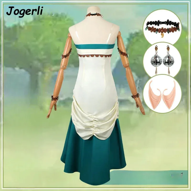 Jogerli Legend Tears of The Kingdom Link Women Lady Game Cosplay Halloween مجموعة كاملة من فستان لعب الأدوار؛ 6,r'8;p'