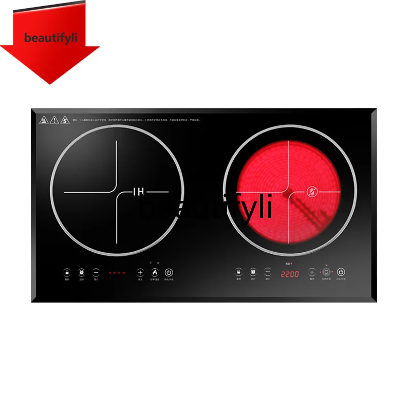 

07A Double head multi-function induction cooker Electric ceramic cooker Double stove Embedded touch