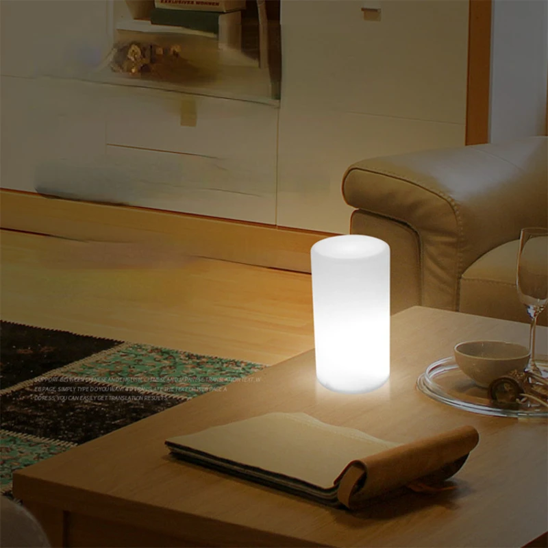 

New Simple Cylindrical Lamp Bedside Desktop Atmosphere Lamp Breathing Sleep Night Light Stepless Dimming Design Atmosphere Light