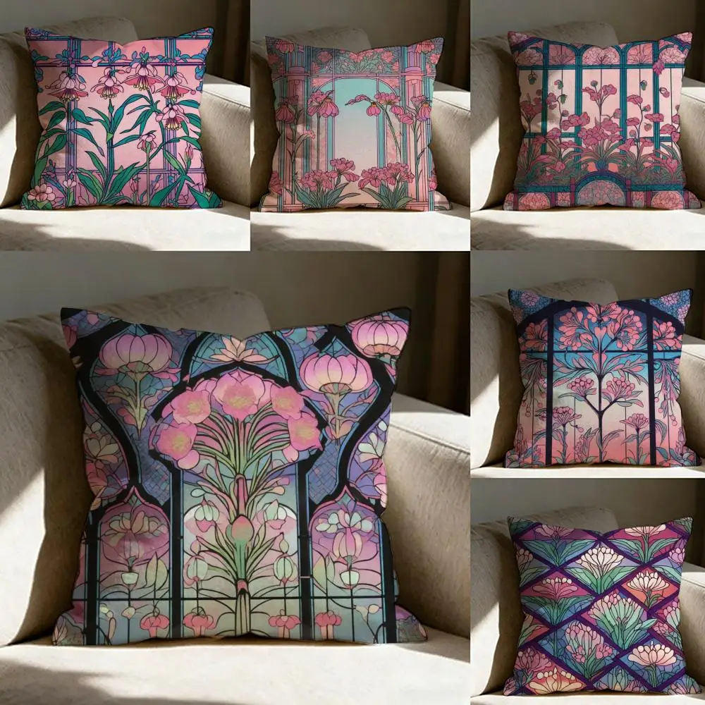 Romantic French Style Pillow Case Pillowcase, Double-sided Printed, Sofa Cushion, Bedroom Headboard Pillow