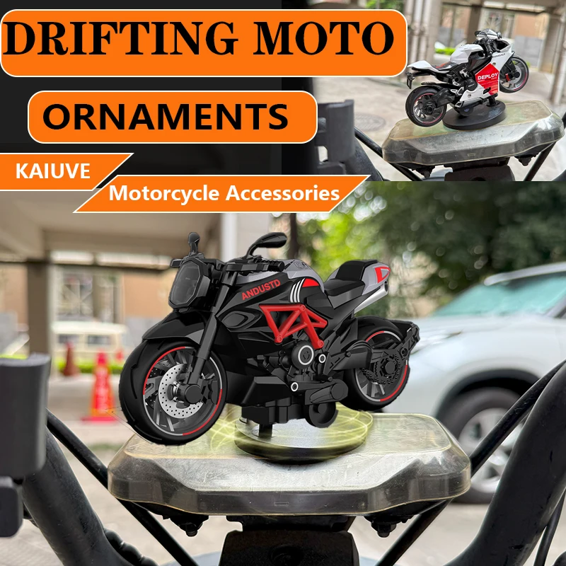 

For DUCATI Kawasaki Harley motorcycle Drift Rotating Auto Turning motorcycle Model Center Console Ornaments Christmas Gifts