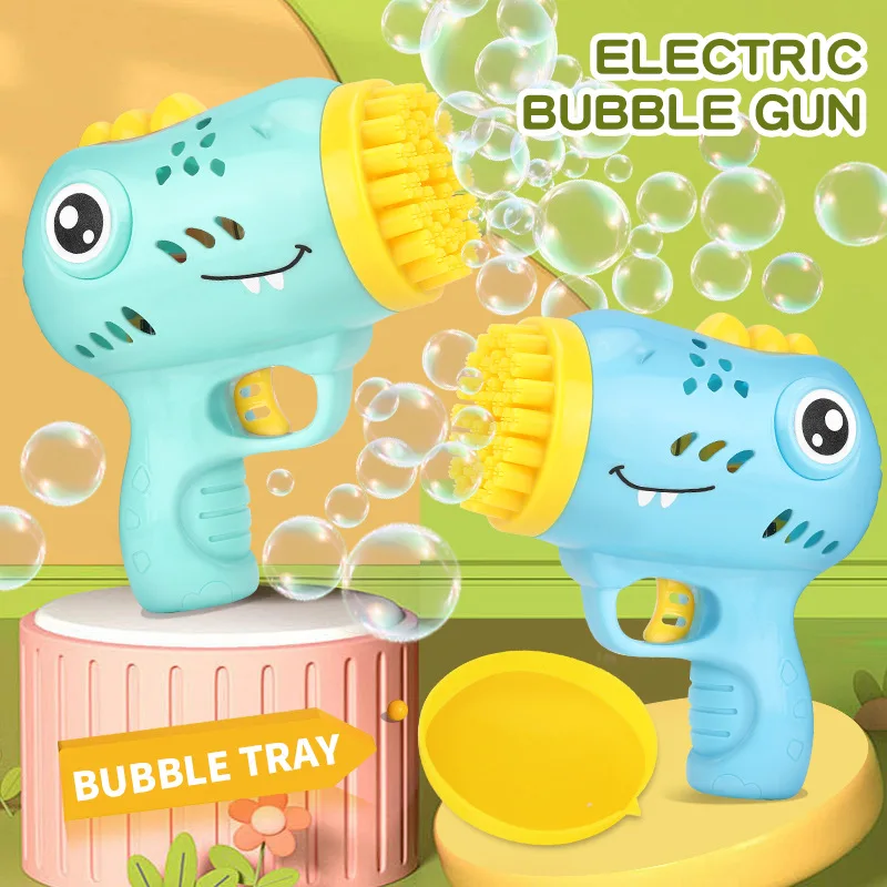 Nieuwe 36 Gaten Dinosaurus Bubble Machinegeweer Speelgoed Voor Kidssoapbubblemachinegunstoyschildrengift Zonder Batterij En Bubbelwater