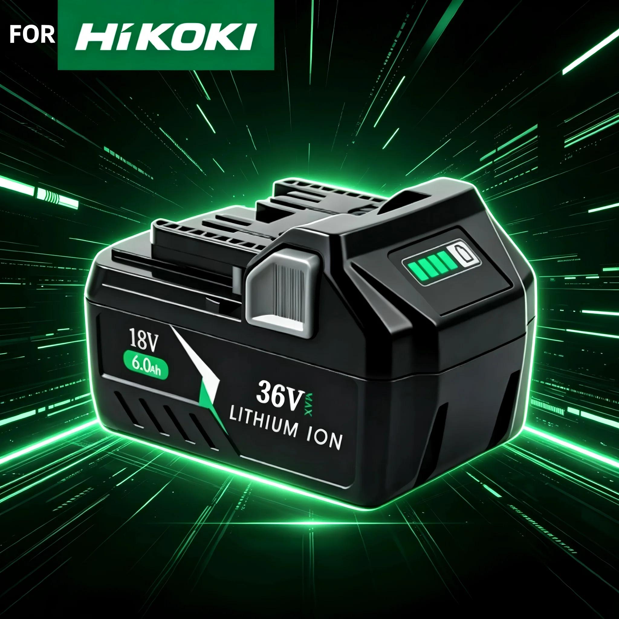 

18V/36V 6500mAh/8000mAh Lithium-ion Battery Compatible with Metabo HPT Hitachi MultiVolt 371751M 372121M BSL36A18 BSL36B18