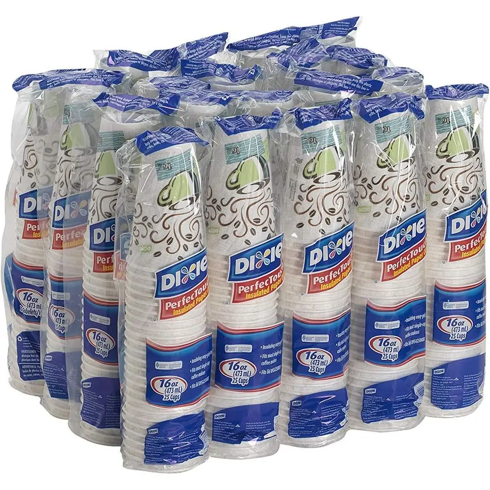 

Изолированные бумажные стаканчики емкостью 16 унций, упаковка 300 шт., бренд Perfectouch, различный в упаковке