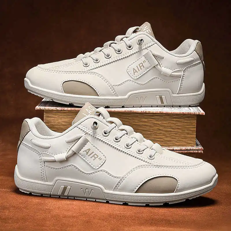 

Мужские кроссовки из искусственной кожи, недорогие, белые, для свадьбы, спортивные, дизайнерские, из Вьетнама, стильные, красивые.