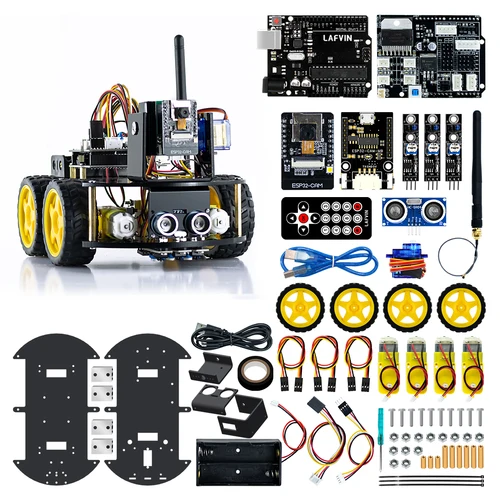 아두이노 프로젝트용 로봇 스타터 키트, ESP32 카메라, WIFI 지능형 및 교육용 로봇 자동차 키트, UNO R3 