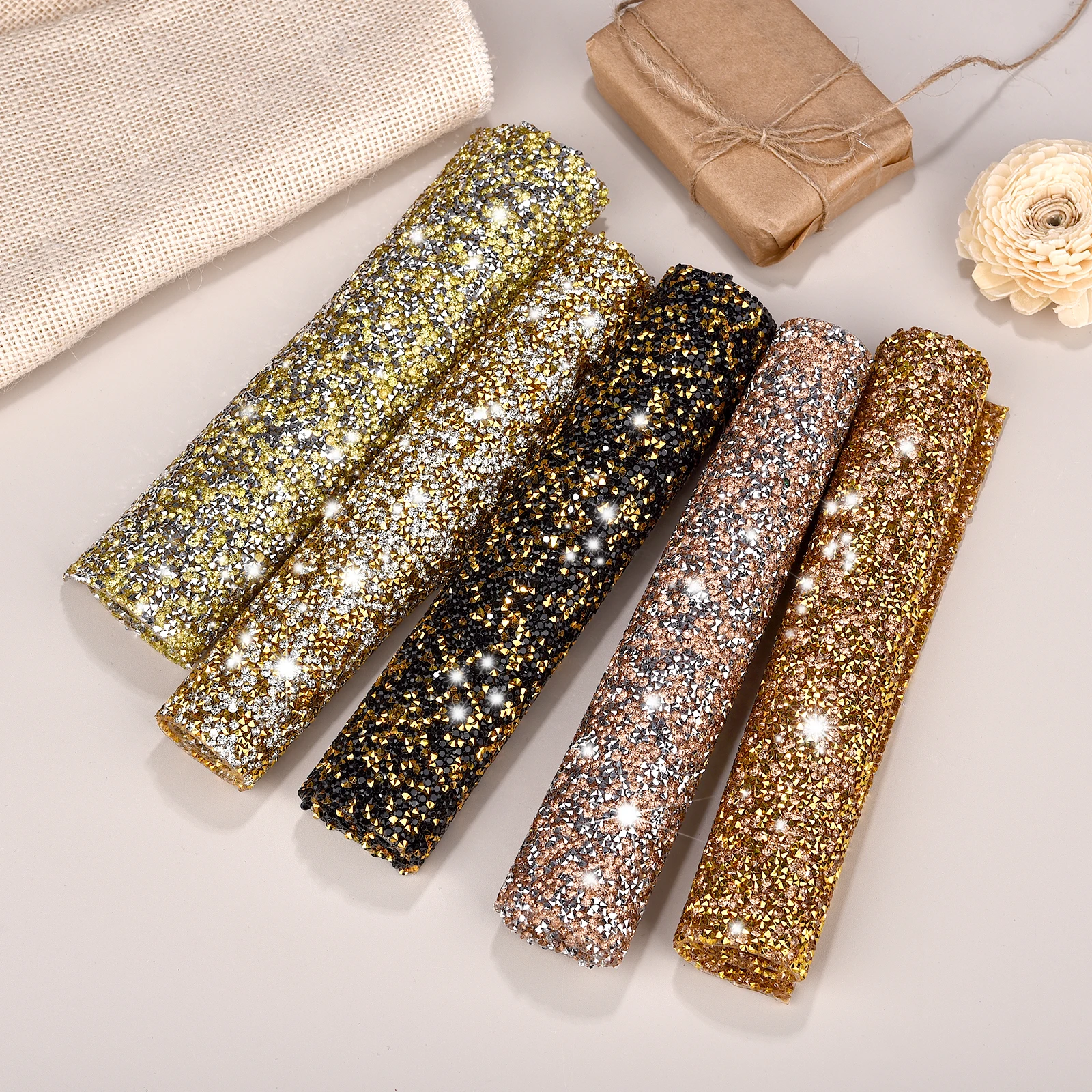 

Colorful 24*20cm Crystal Rhinestone Diamond Mesh Hot Fix Self Adhesive Sticker Sheet For DIY Bags Dress Clothing Jewelry Crafts