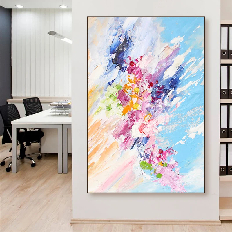 

Large Size Handmade Oil Painting On Canvas Wall Art Modern Apartment Bar Decoration No Framed One Piece Decoracion Salon Casa