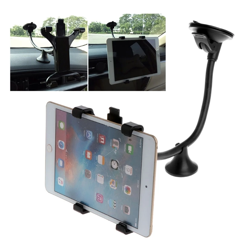 Supporto per Tablet per auto regolabile supporto per supporto per ventosa per parabrezza per auto con rotazione universale a 360 gradi per