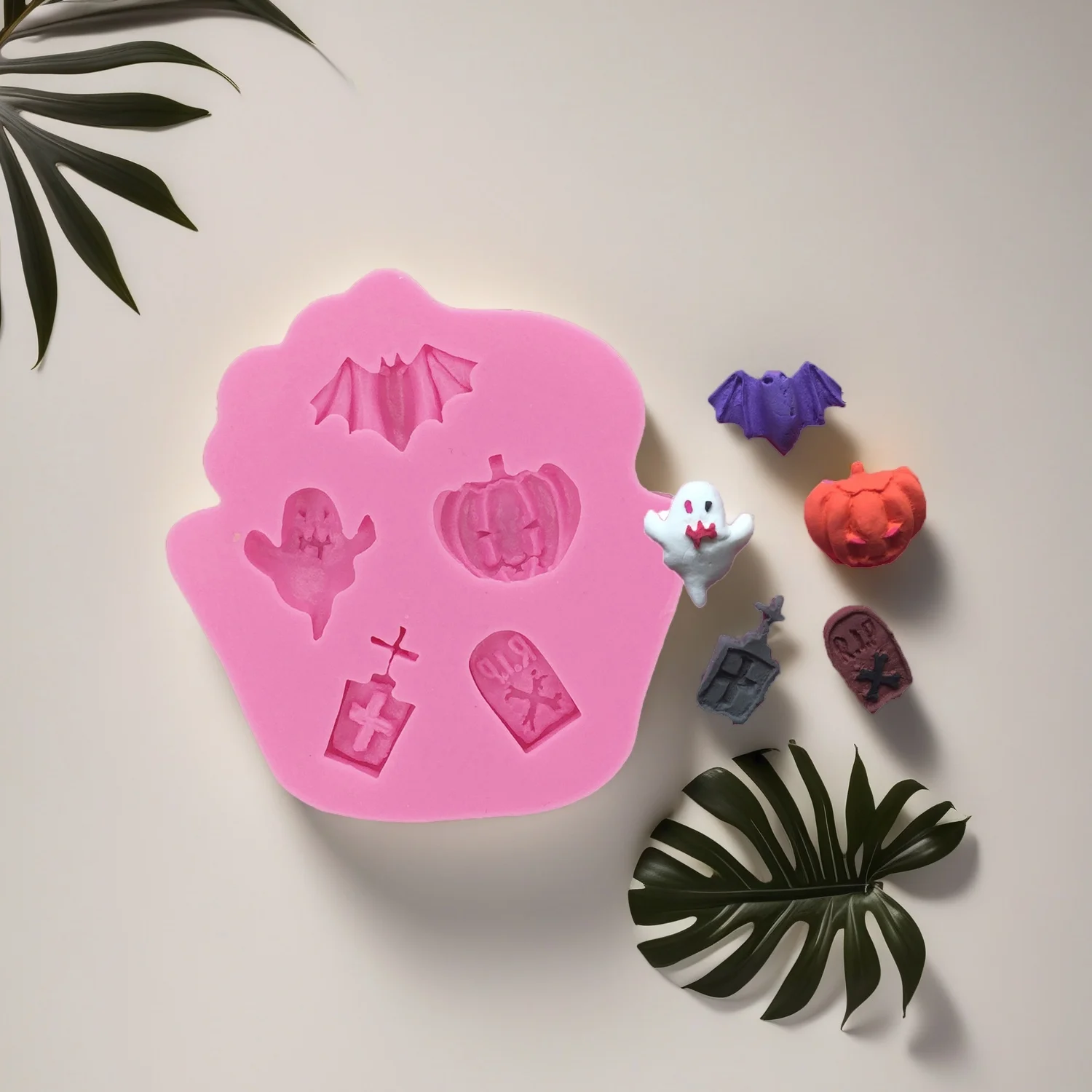 Platinum grade odorless Silicone Molds Halloween and Christmas Sugarcraft Clay Witch Pumpkin Fondant Mould Chocolate Mould