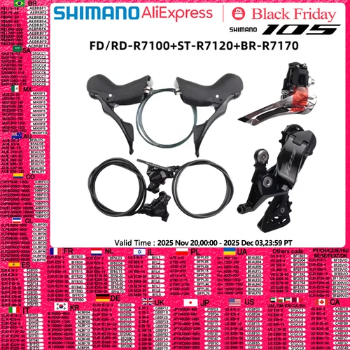 Shimano 105 R7120 R7170 2x12s juego de frenos de disco hidráulicos R7120 palanca de cambios R7170 freno de disco hidráulico R7100 juego de desviador trasero delantero