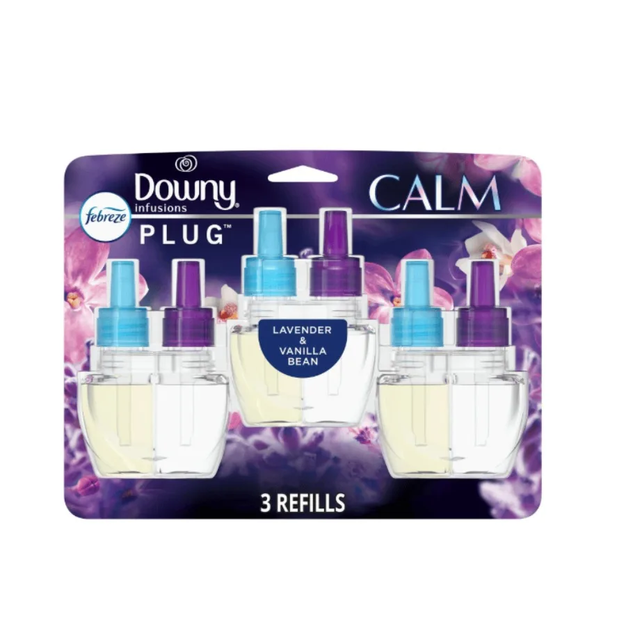

Febreze OdorFighting Fade Defy PLUG Air Freshener Downy Calm .87 fl. oz. Oil Refill 3 Count