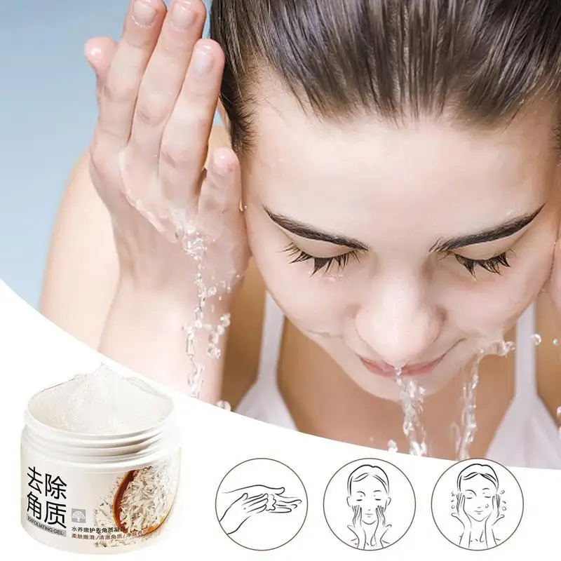 Rice Scrub For Face Skin Lightening Body Scrub Body Exfoliation Gel Moisturizing Face Scrub Brightening Gentle Rice Formula