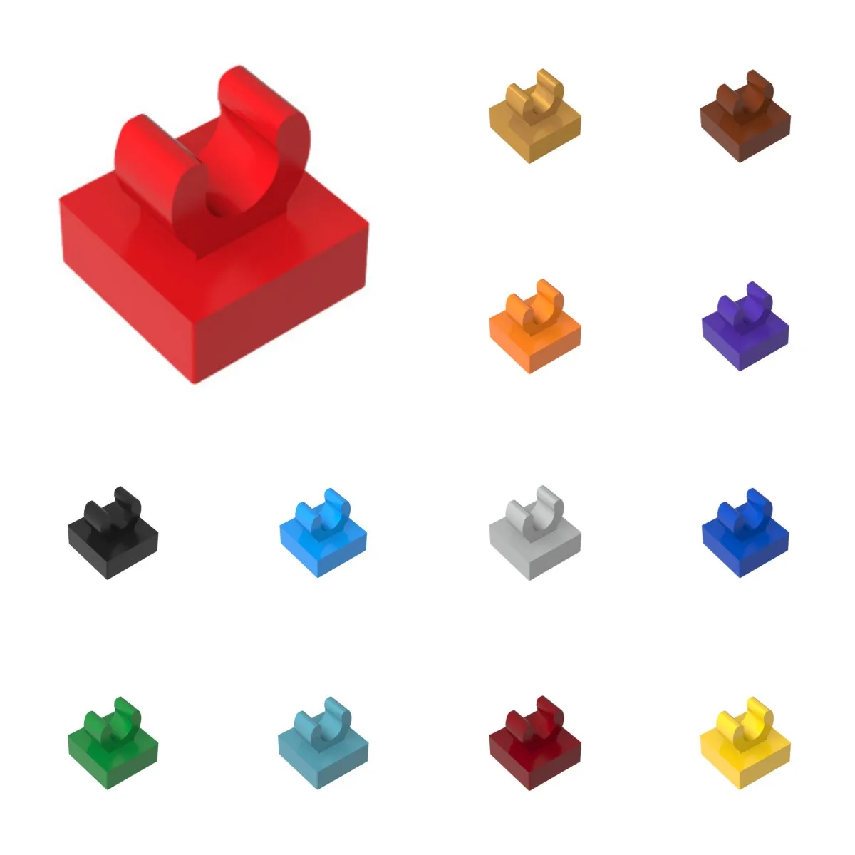 50pcs 15712 modifié 1x1 ouvert O Clip briques Collections en vrac jouets modulaires pour technique MOC bricolage cadeaux vente blocs de construction