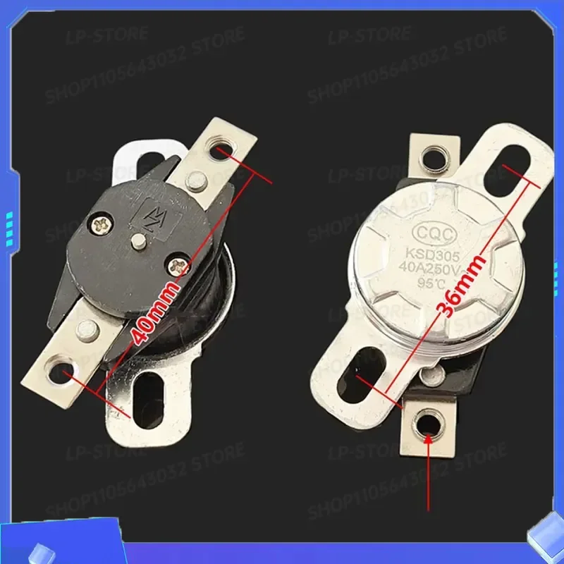 1pc 250V 40A KSD305 Thermostat for Instant Water Heater Anti-Dry Temperature Control Switch 70 85 95 Degree Limit Protector