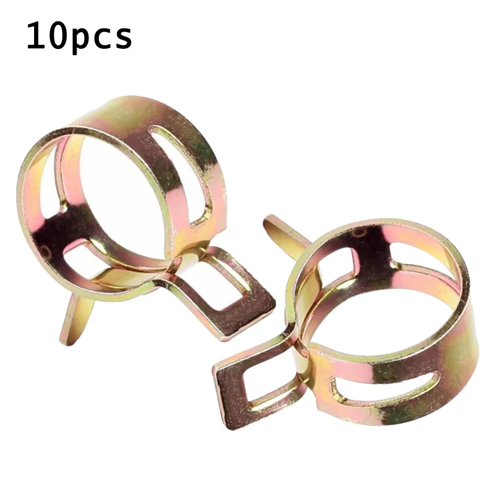 

Clamp Spring Clips Fuel Hose Set Steel Tools Vacuum 10pcs 8mm Air Tube Parts Pipe Replacement Practical Useful