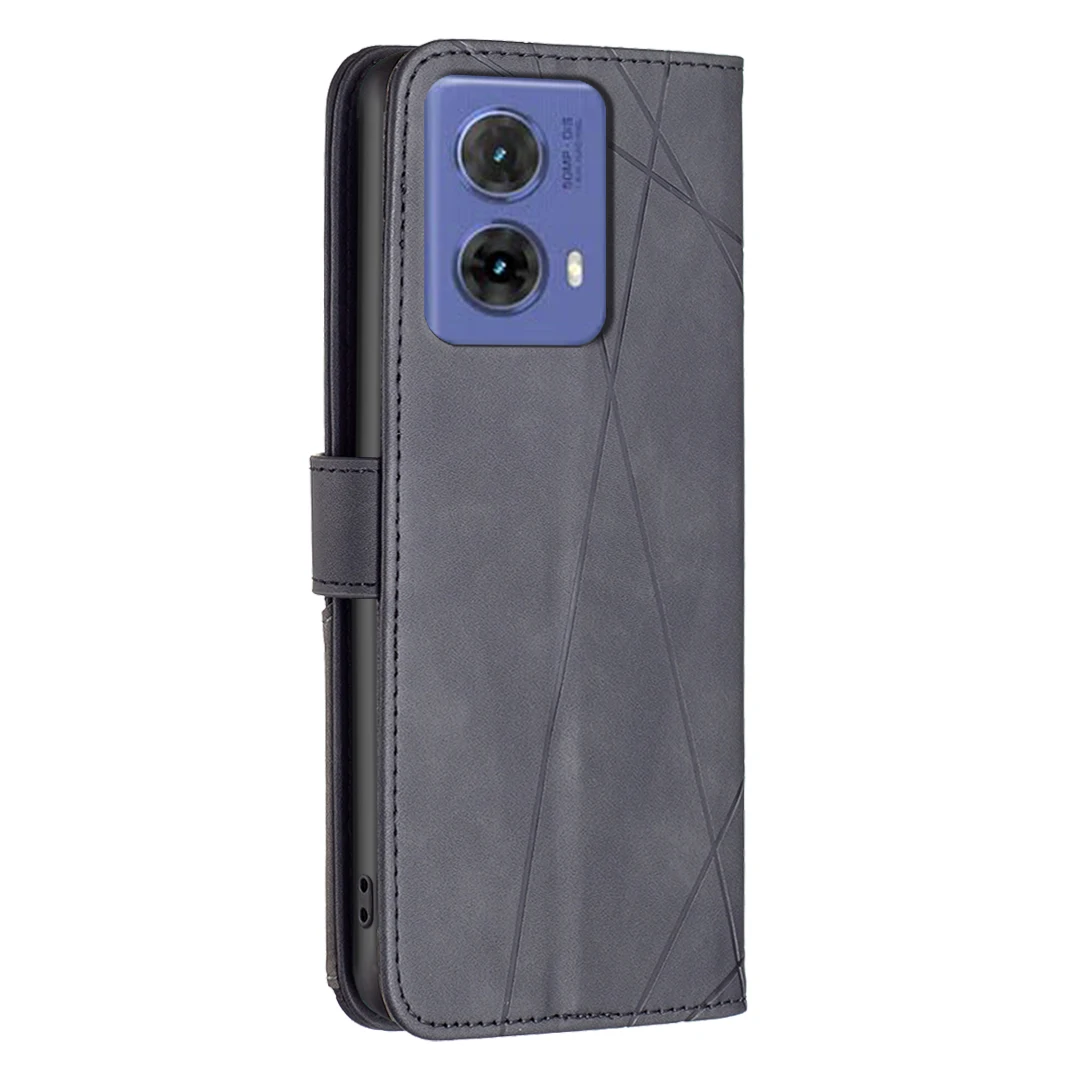 24*Prismatic Anti-fall Leather Wallet Flip Phone Case For MOTO G200 G22 E40 E30 5G/G STYLUS 2022