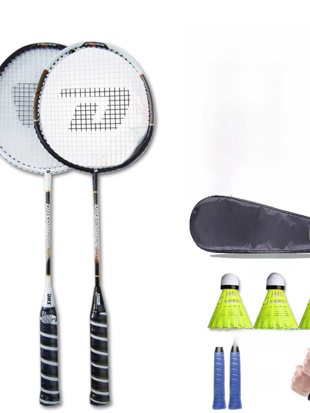 raquette-de-badminton-en-alliage-d'aluminium-rouge-double-happin-ensemble-de-2-pieces-pour-debutants-equipement-de-sport-et-de-divertissement