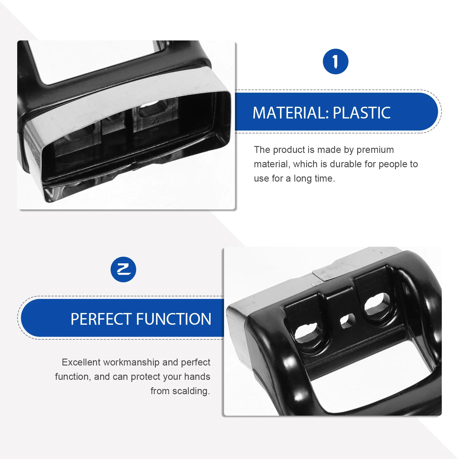 

4Pcs Pot Side Handle Removable Heat Insulated Pan Handle Grip Replacement for Cooking Soup Pot Accessories Wok Milk Pan