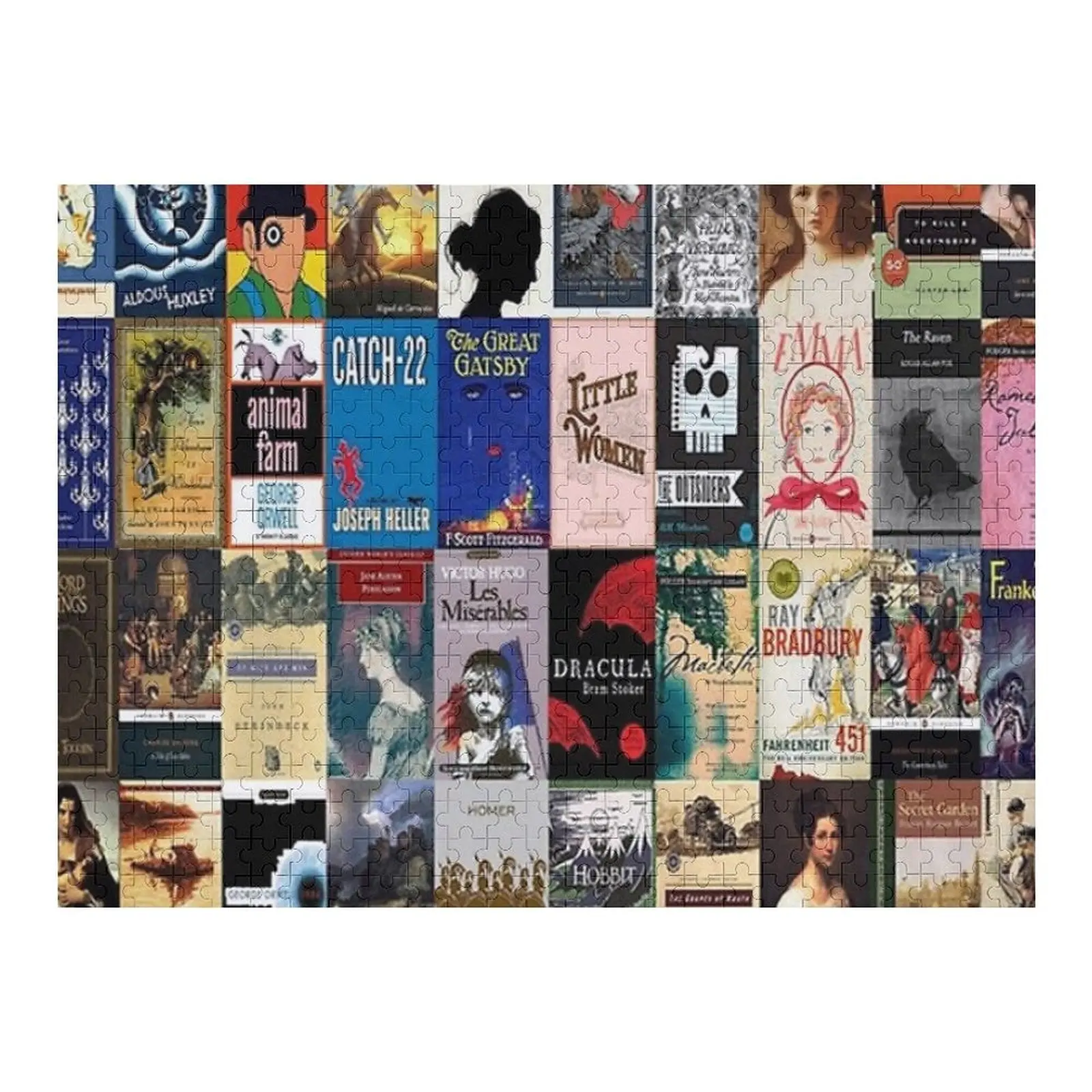 

Classic Literature Book Covers Jigsaw Puzzle Jigsaw Pieces Adults Personalized Toys Customized Picture Wooden Boxes Puzzle