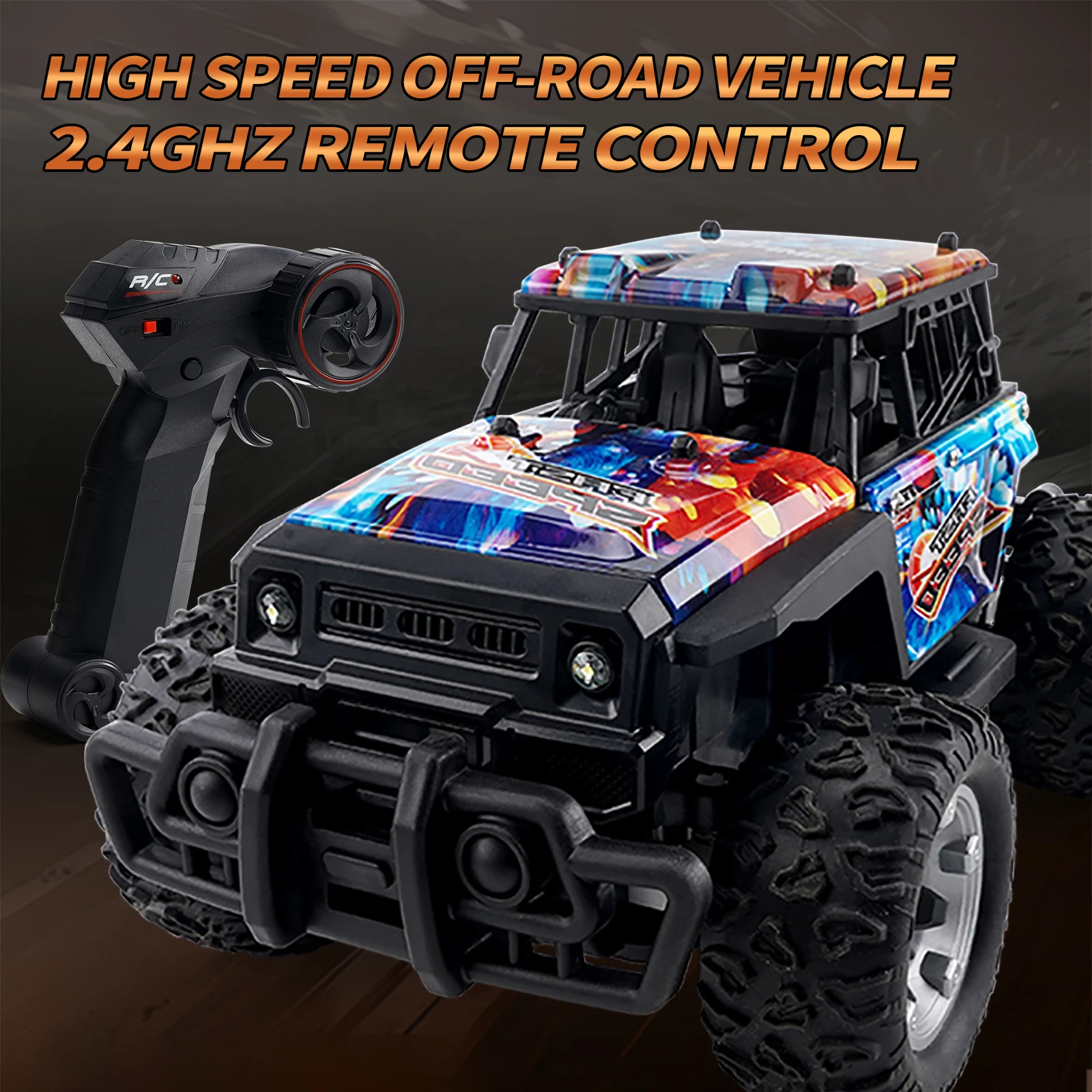 JJRC 30KM/H 1/20 RC Car ze światłami LED 2.4Ghz Double Motors RC Monster Truck All Terrain Off Road High Speed RC Racing Car Gift