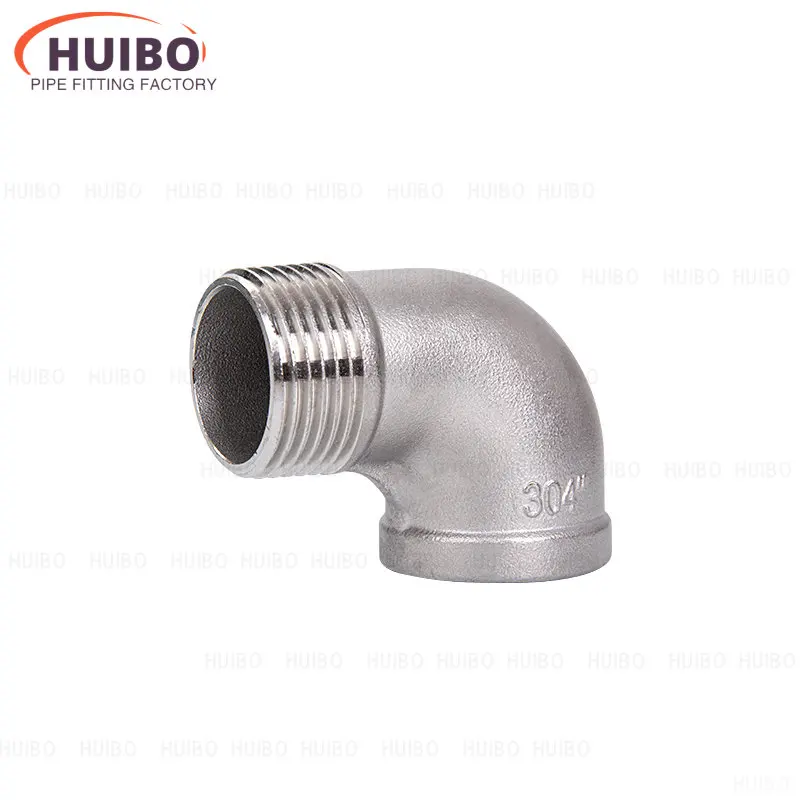 SS 304 Stainless Steel 90 Degree Elbow Pipe Fitting Adapter 1/8