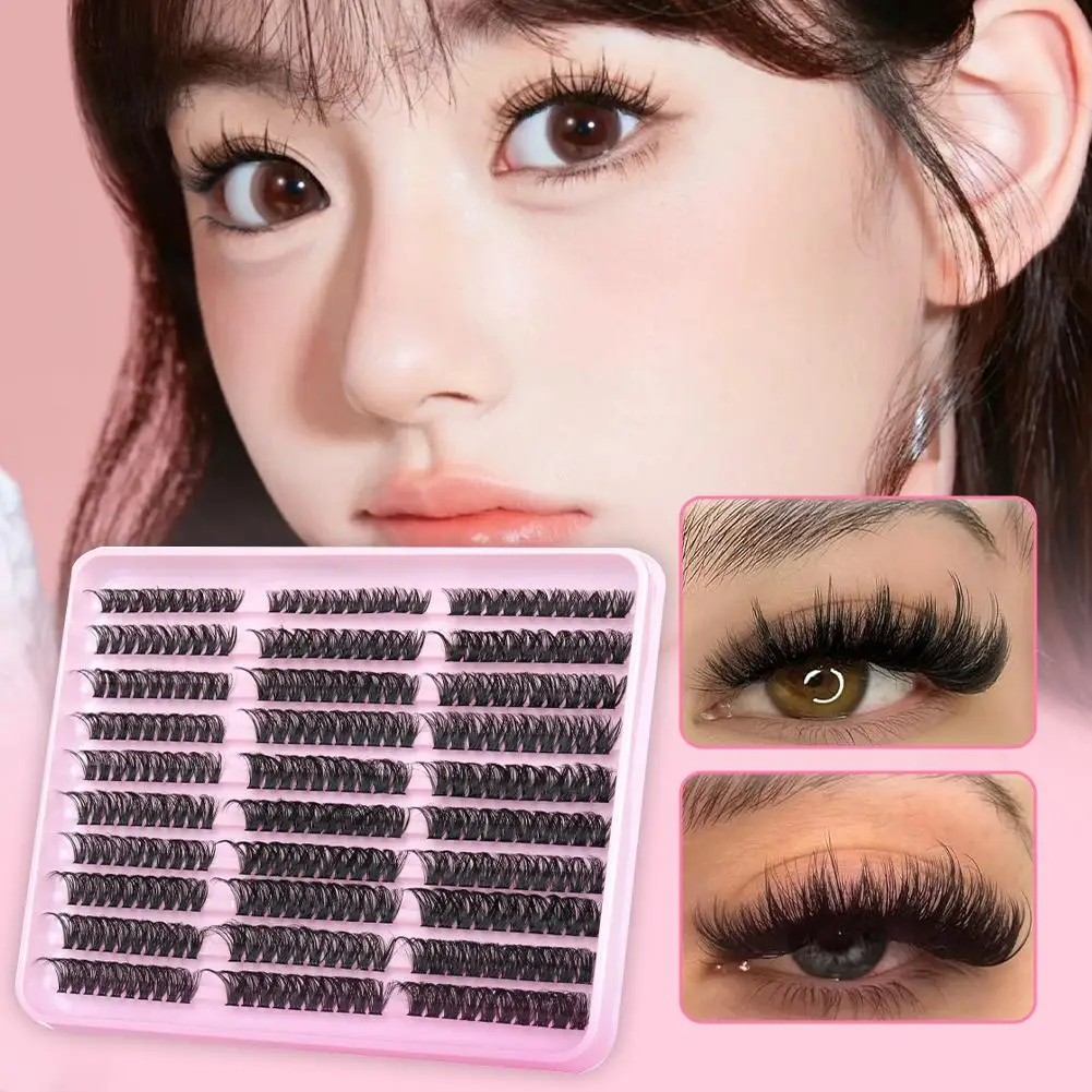 Segmented False Eyelashes High-density DIY Personal Tools R, Effect Clusters Fluffy Makeup Extension Eyelash Eyelash Y0D1