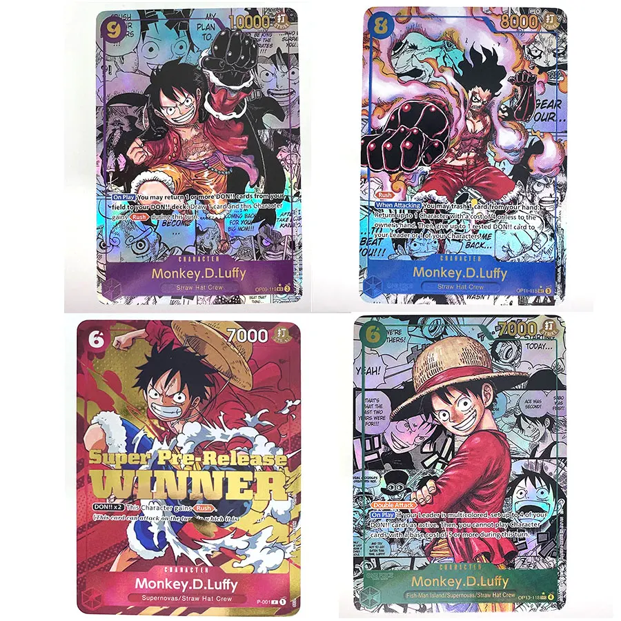 One Piece TCG Proxy card Luffy Manga Parallel Full Set Wanted Gear5 Nika Comic Art Foil Cards Anime Collection Trading Cards