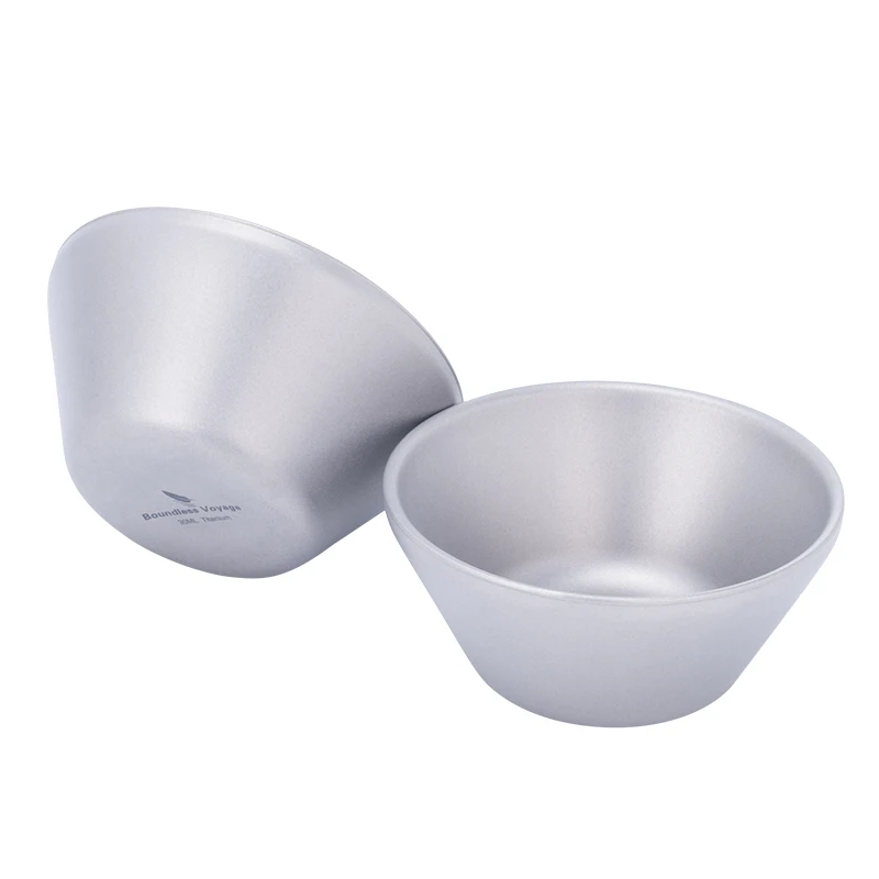 Boundless Voyage Titanium Tea Cup 30ml, Double-Layer Anti-scalding Mug, Stackable Durable Outdoor Camping Tableware Teacup