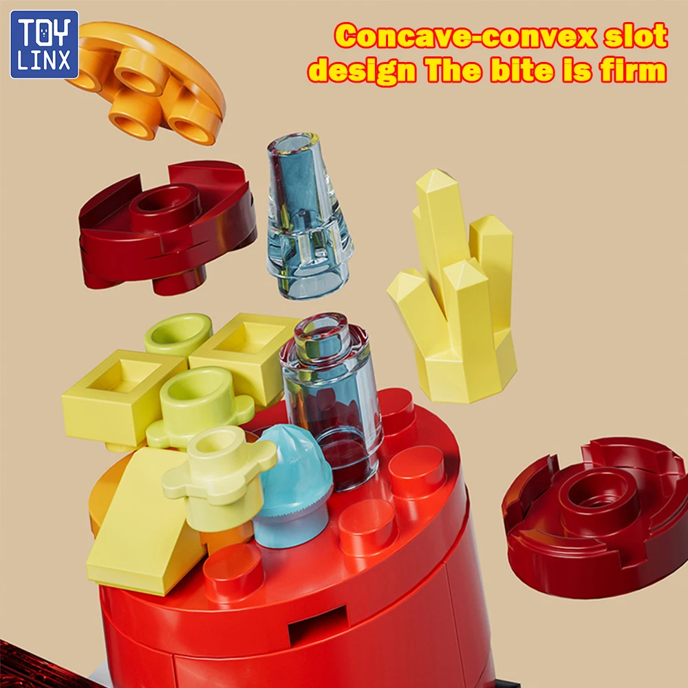 TOYLINX Street Store Bausteine Fast Food Restaurant Coffee Shop Puzzle Zusammengebautes Lernspielzeug für Kinder Geburtstagsgeschenk