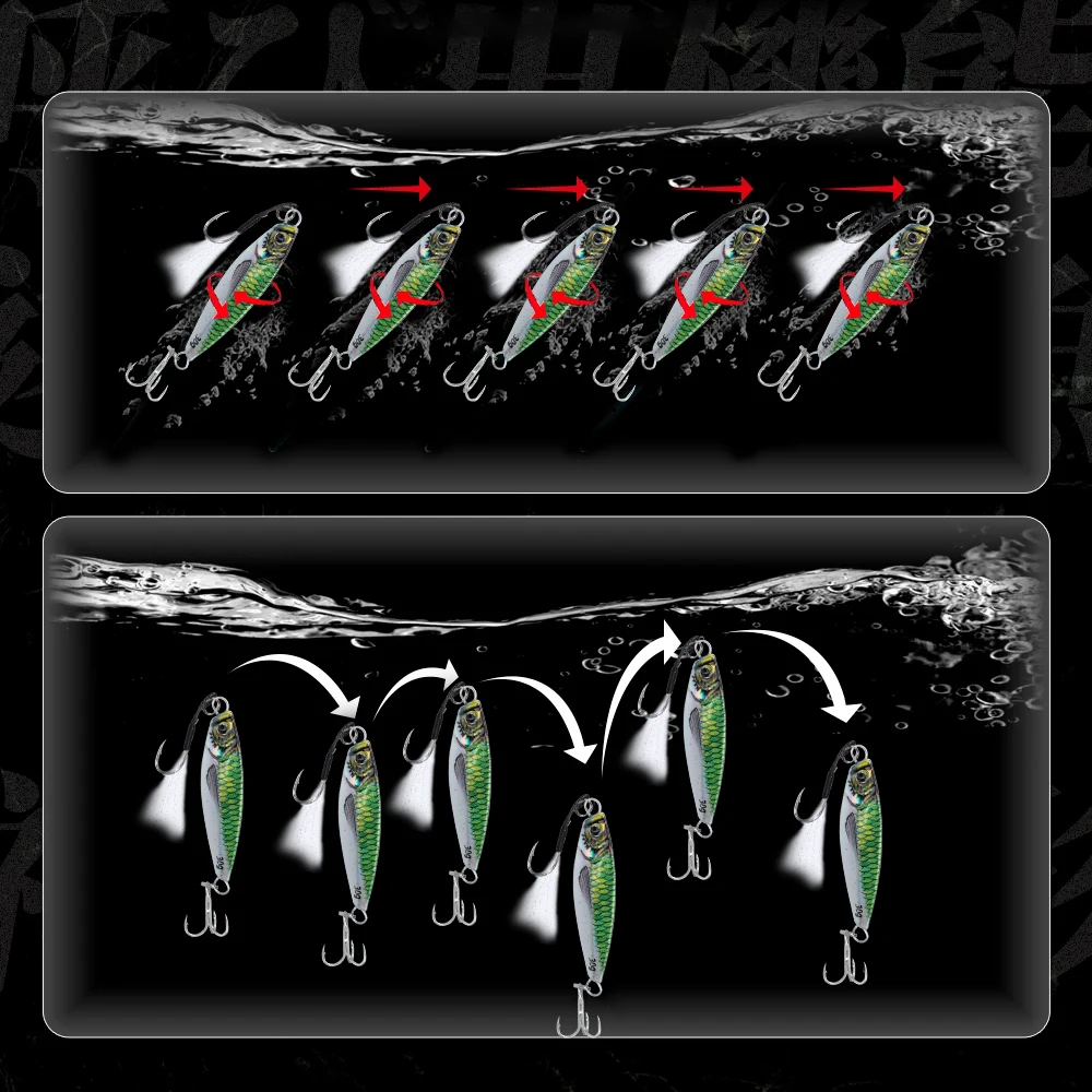 Hunthouse Señuelos Metal Hundimiento Lento para Lucios y Lubina - imagen 4