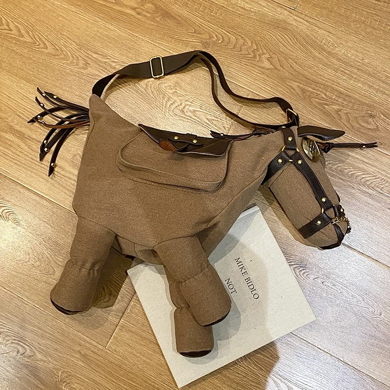 

Niche Denim Animal Personality Crossbody Bags Fashion 2025 Hot Sale Bags for Women Horse Versatile Casual Women's Handbags