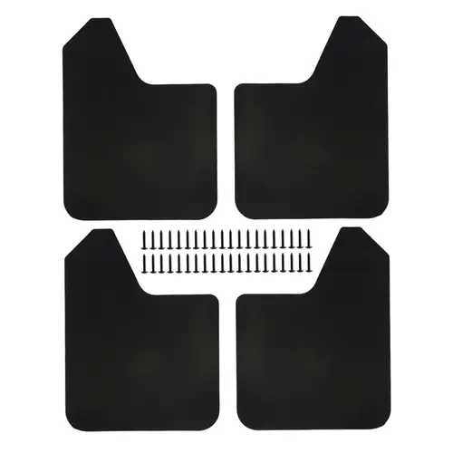 Imagen 2 del producto 4 piezas guardabarros aletas piezas exteriores universales guardabarros delantero y trasero negro para camioneta SUV coche camión