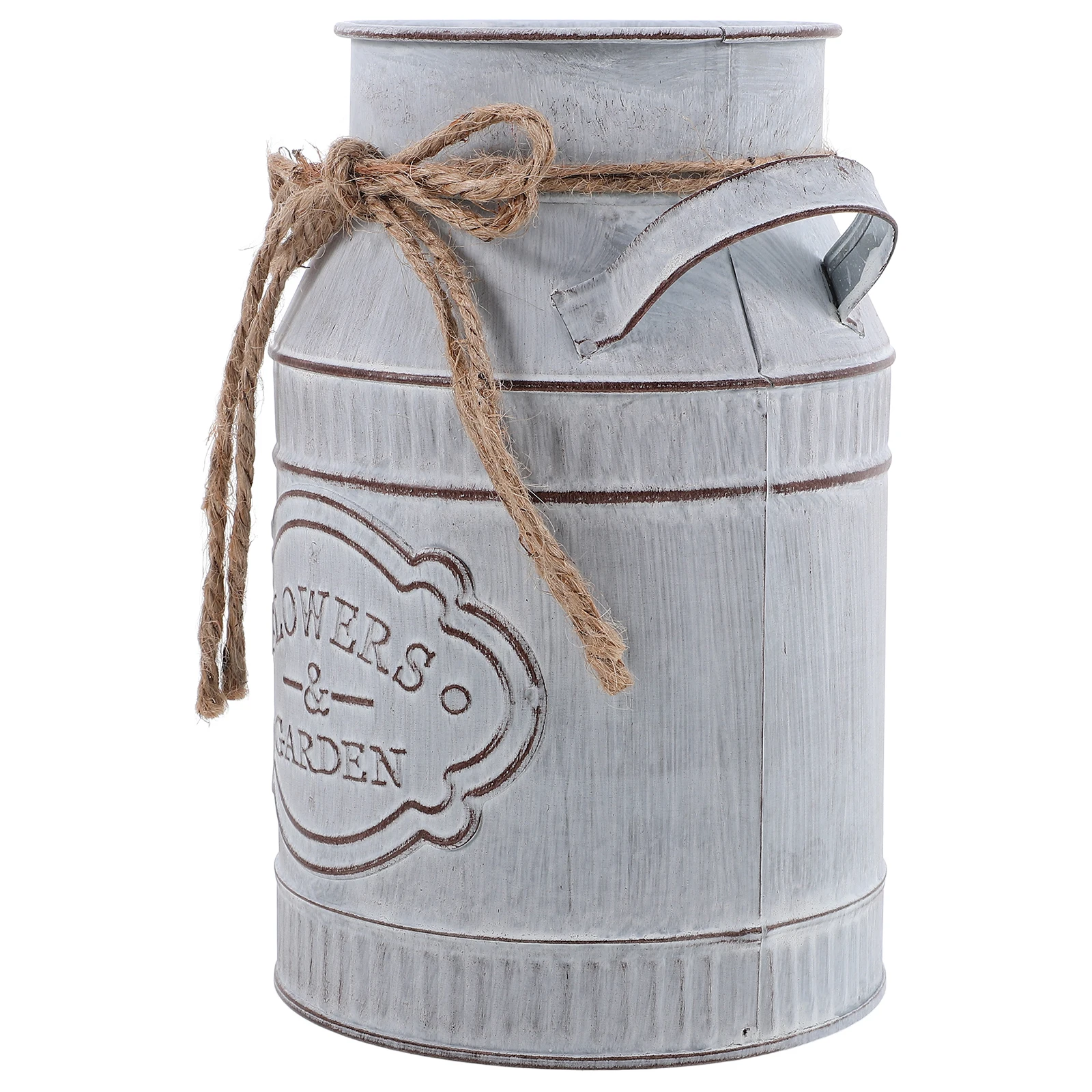

Retro Tin Flower Pot Galvanized Iron Vase Decor Living Room Bedroom Farmhouse Style Milk Jug Vintage Planter Bucket Home Decor