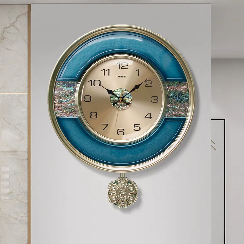 Horloge murale de luxe pour salon, esthétique minimaliste, mode vintage, horloges murales nordiques créatives, décoration d'intérieur