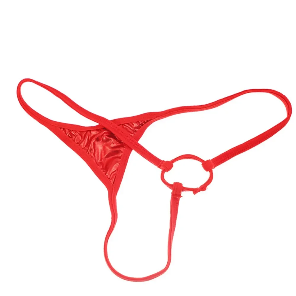 Sexy Mens G-String Briefs Hot Cock Ring Underwear Man Penis Hole Thongs Open Crotch T-Back String Lingerie Erotic Underpants New