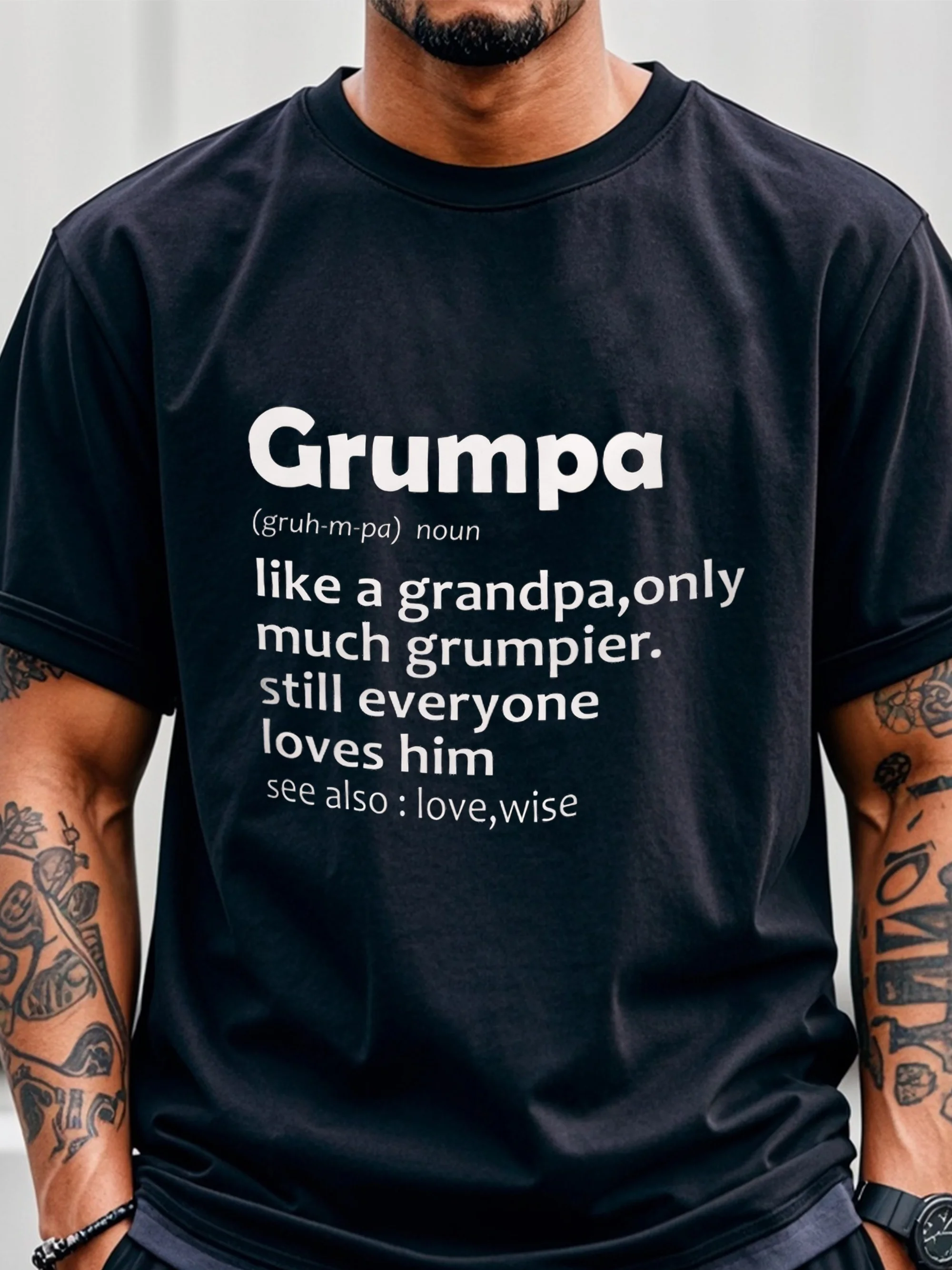

Funny Grandpa Gift T-shirt Grumpa T-shirts, Grandpa T-shirt For Men, Crew Neck Graphicng, Soft 100% Cotton, Regular Fit