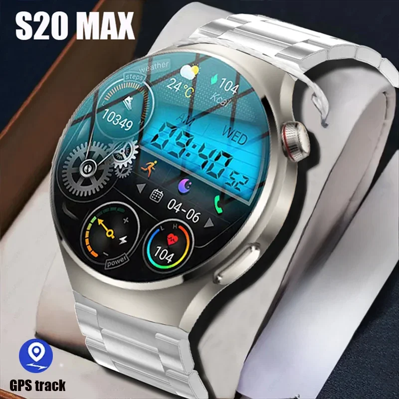 

Men's Smartwatch Bluetooth Talk Voice Assistant Compass NFC Access Control Pressure Monitor 480*480 Full screen Touch smartwatch