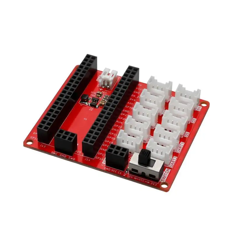 Crowtail Shield for Raspberry Pi Pico with 10 Crowtail Ports Plug and Play GPIO Expansion Board for Pico Support MicroPython & A