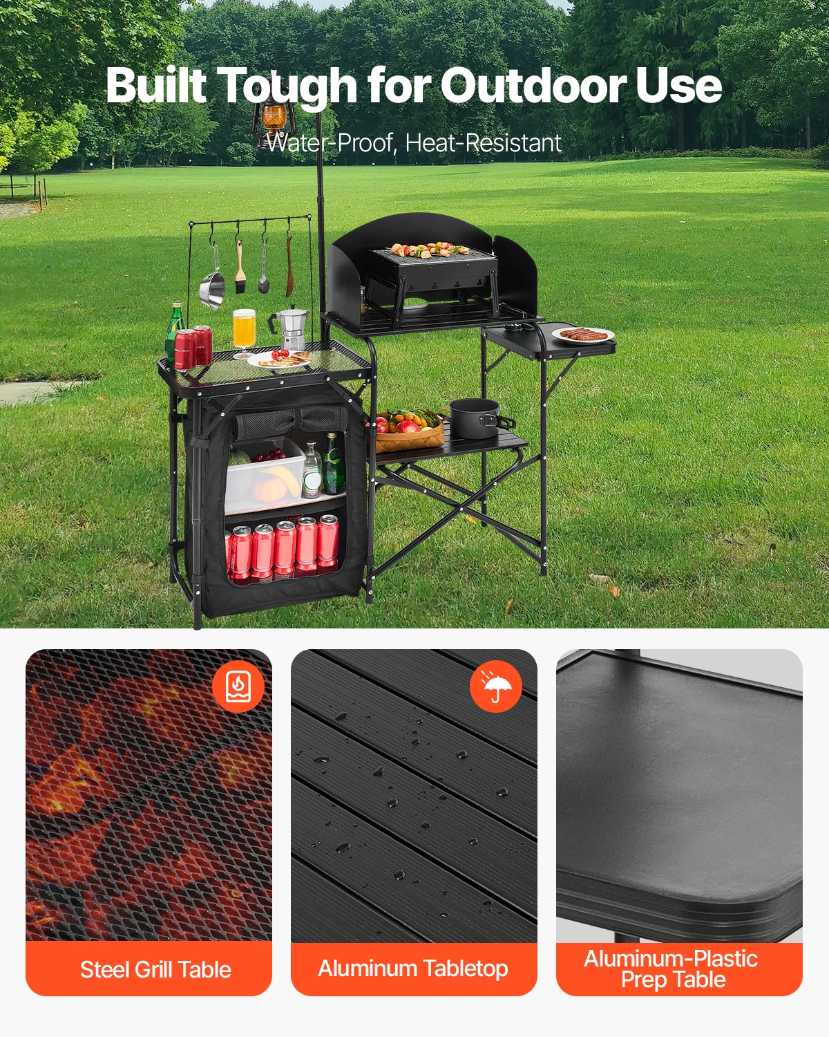 Folding Camping Table Outdoor  - огляд і ціна Camping Cooking Cupboard
