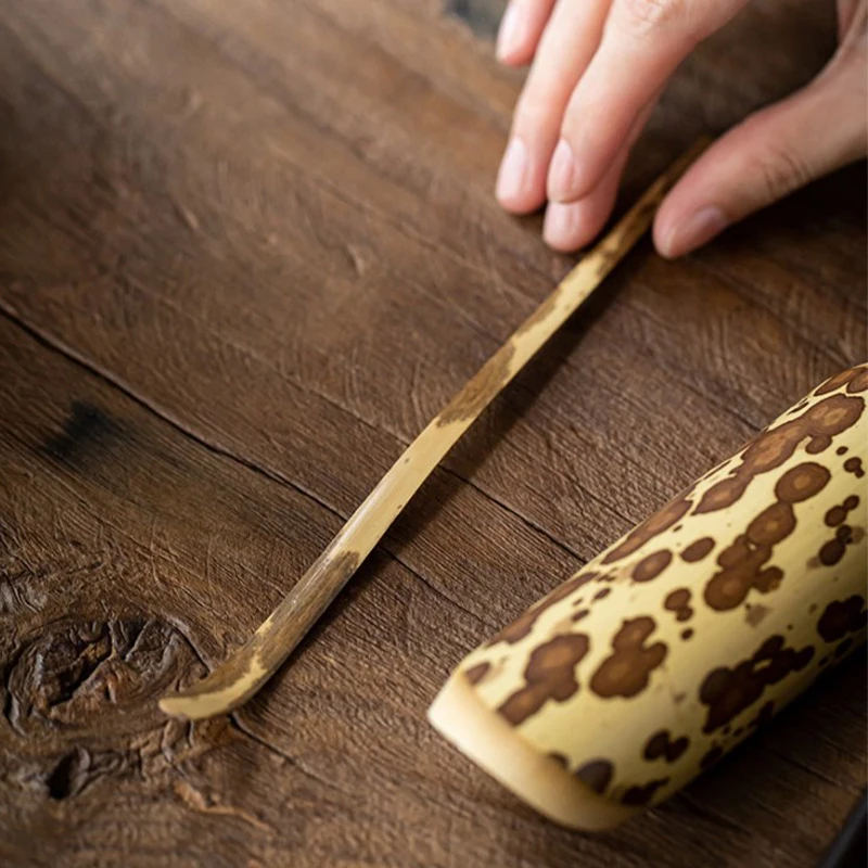 Handmade Wood Tea Matcha Stick Spoon Tea Set White Bamboo Kitchen Tools Seasoning Gadgets Cookware Accessories - view 3