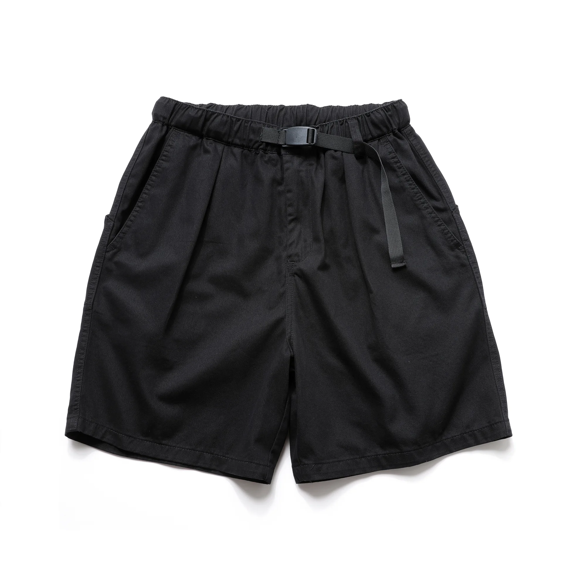 Japanese Retro Outdoor Functional Buckle Belt Cargo Shorts for Men Summer Streetwear Loose Straight Leg Casual 5-Point Shorts view 5