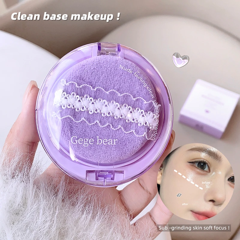 Gege Bear set maquillaje en polvo suave coca cola polvo transparente textura fina juego impermeable maquillaje