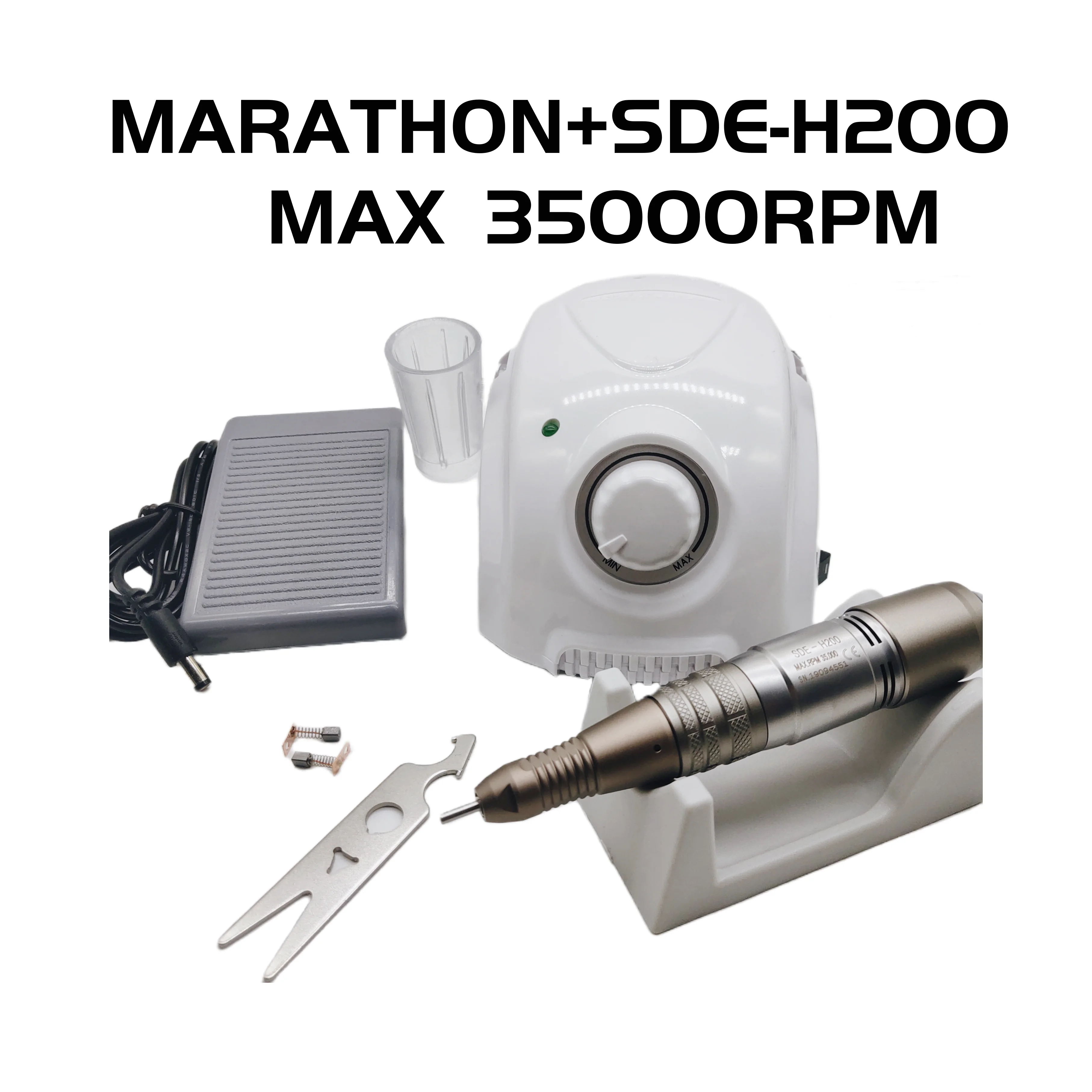 Marathon Champion-3 caja de Control de 65W, Set de lima de uñas eléctrica con mango de alta calidad, 45K, SDE-H37L1, H102, SH20N, H200, M45