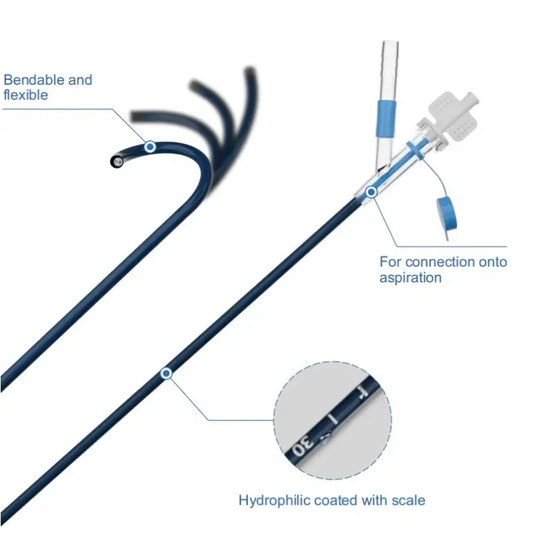 CE Marked Ureteral Access Sheath with Suction-Reduce Intrarenal Pressure Improve Stone Clearance