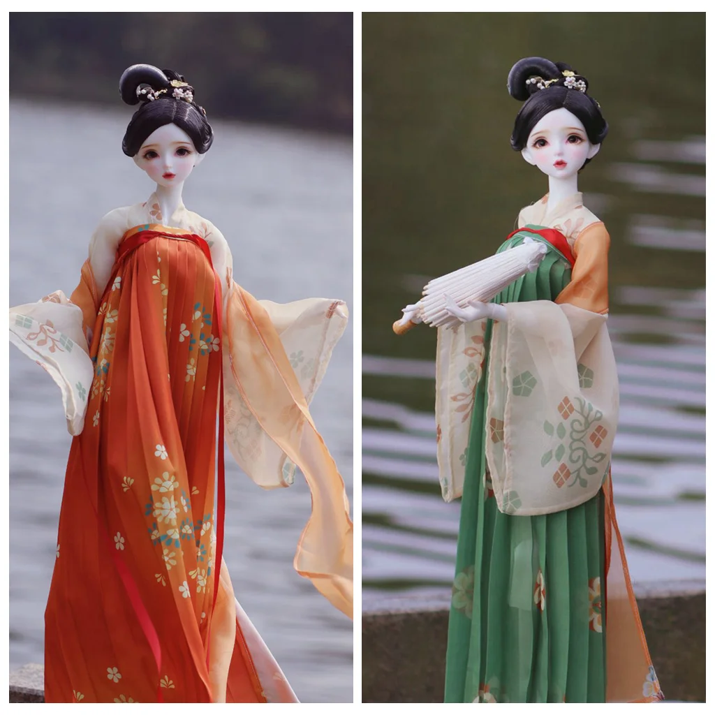 

1/4 1/3 Scale BJD Clothes Ancient Costume Chinese Hanfu Fairy Dress Outfit For BJD/SD MSD SD13 Big Girl Doll Accessories A1257