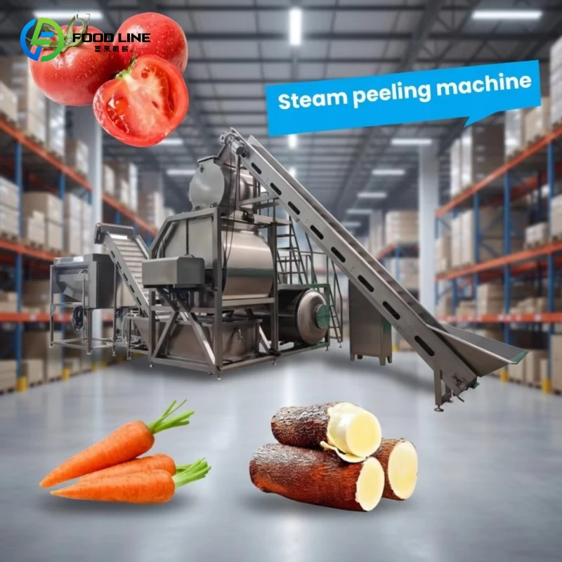 Customizable High-efficiency Steam Peeling Machine for Extracting the Flesh of Carrots, Cassava, Papaya, Tomatoes and Potatoes