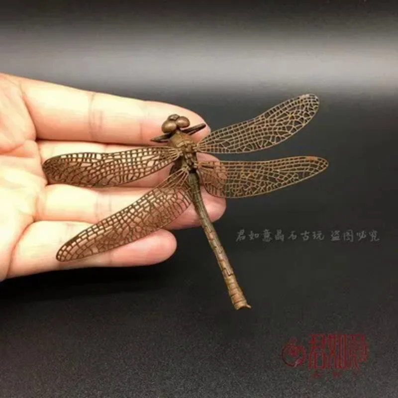 

Delicate And Lovely Dragonfly Make Old Bronze Figurines Imitating Antique